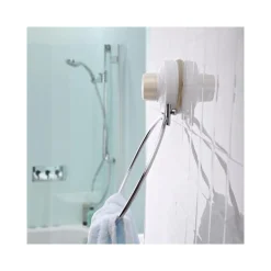 ANELLO PORTA ASCIUGAMANO ASCIUGAMANI A PARETE CON ATTACCO A VENTOSA IN ACCIAIO