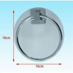 ANELLO PORTA ASCIUGAMANO ASCIUGAMANI A PARETE FISSAGGIO VITI CROMATO BAGNO 52203A