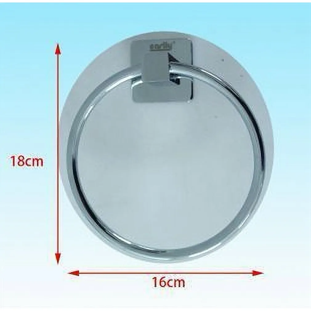 ANELLO PORTA ASCIUGAMANO ASCIUGAMANI A PARETE FISSAGGIO VITI CROMATO BAGNO 52203A