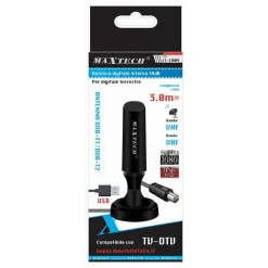 ANTENNA DIGITALE TERRESTRE T2 PORTATILE AMPLIFICATA INDOOR CAMPER 38 DB LT-C009