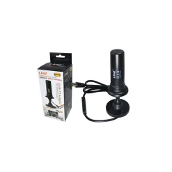 ANTENNA DVB-T2 TV 46 dBi PORTATILE PER AUTO CAMPER SUV CON CALAMITA PER ESTERNO