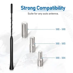 ANTENNA PER AUTO TETTO 23CM AUTORADIO DI RICAMBIO ASTA FUNZIONE RICEZIONE FM/DAB