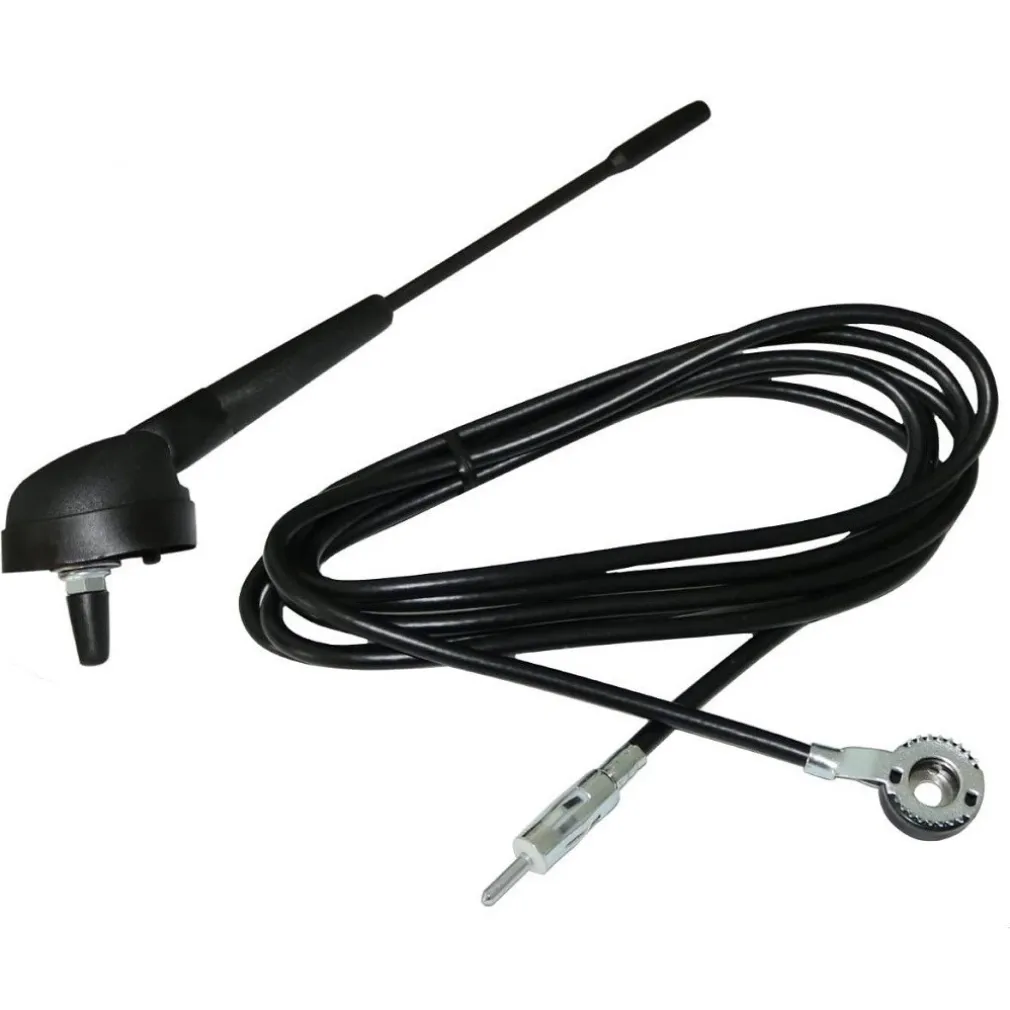 ANTENNA PER AUTORADIO 19 CM PER TETTO AUTO CON CAVO DA 2.3 MT SPINA DIN PLUG