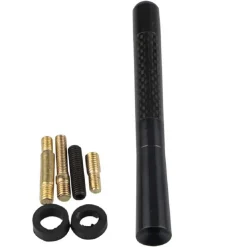 ANTENNA SPORTIVA UNIVERSALE PER AUTO 12 CM ACCESSORI RICAMBIO PER AUTORADIO NERO