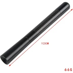 ANTENNA SPORTIVA UNIVERSALE PER AUTO 12 CM ACCESSORI RICAMBIO PER AUTORADIO NERO