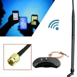 ANTENNA WIFI WIRELESS OMNIDIREZIONALE 28dBi ATTACCO RP-SMA 2.4GHz BASE MAGNETICA