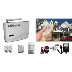 ANTIFURTO SISTEMA DI ALLARME SENZA FILI WIRELESS CON COMBINATORE GSM SIRENA CASA