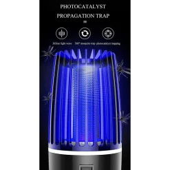 ANTIZANZARE ELETTRICA FOTOCATALITICO 360° PORTATILE LUCE VIOLA ALIMENTATORE USB