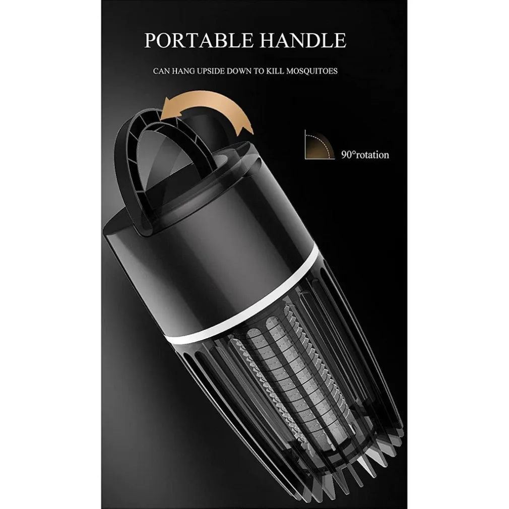 ANTIZANZARE ELETTRICA FOTOCATALITICO 360° PORTATILE LUCE VIOLA ALIMENTATORE USB