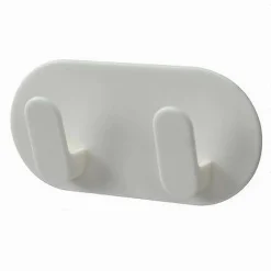 APPENDIABITI 2 GANCI POSTI DOPPIO ADESIVO PARETE CUCINA BAGNO ATTACCAPANNI 79339