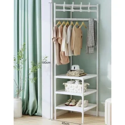 APPENDIABITI AD ANGOLO IN METALLO ARMADIO ORGANIZER ABBIGLIAMENTO RETRÒ ESPOSITORE