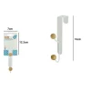 APPENDIABITI APPENDINO DA PORTA METALLO BIANCO PALLINE LEGNO 2 POSTI GANCI 79553