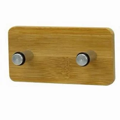 APPENDIABITI APPENDINO PARETE METALLO LEGNO 2 POSTI GANCI GIACCHE VESTITI 79545