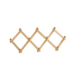 APPENDIABITI APPENDIPANNI DA PARETE LEGNO 10 POSTI A FISARMONICA ESTENSIBILE