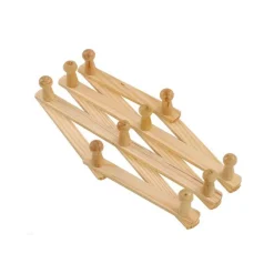 APPENDIABITI APPENDIPANNI DA PARETE LEGNO 10 POSTI A FISARMONICA ESTENSIBILE
