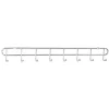 APPENDIABITI ATTACCAPANNI A PARETE A 8 POSTI GANCI 47X3,5CM BAGNO CUCINA 58025