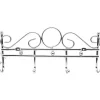 APPENDIABITI ATTACCAPANNI IN METALLO COLORE SILVER A PARETE 4 POSTI GANCI 30X12