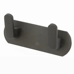 APPENDIABITI CON 2 GANCI APPENDINO PORTASCIUGAMANO BAGNO CASA CUCINA NERO 59736