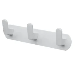 APPENDIABITI CON 3 GANCI APPENDINO PORTASCIUGAMANO DA BAGNO CASA CUCINA BIANCO 59742