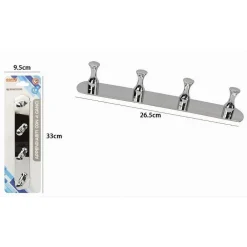 APPENDIABITI CON 4 GANCI PER ACCAPPATOIO BAGNO CASA A PARETE CONTEMPORANEO 59748