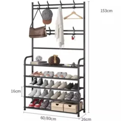 APPENDIABITI DA INGRESSO ATTACCAPANNI PANCA CON SCARPIERA A 4 RIPIANI DA TERRA