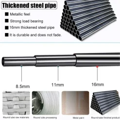 APPENDIABITI DA PAVIMENTO ARMADIO INTERNI STENDINO GIREVOLE GANCIO 180X36X170 CM