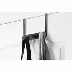 APPENDIABITI DA PORTA CON 3 GANCI 19.5X11.5CM NERO PER ASCIUGAMANI VESTITI 87776