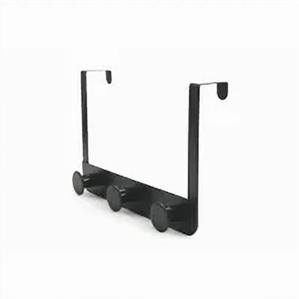 APPENDIABITI DA PORTA CON 3 GANCI 19.5X11.5CM NERO PER ASCIUGAMANI VESTITI 87776