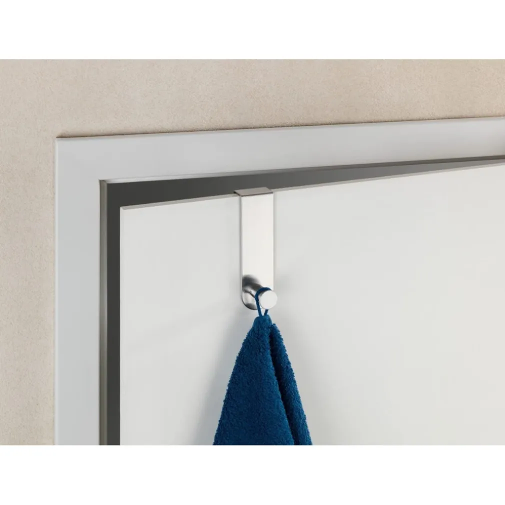APPENDIABITI DA PORTA CON 1 GANCIO 4X11.5CM SILVER PER ASCIUGAMANI VESTITI 87782