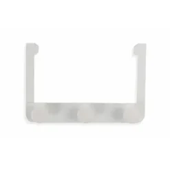 APPENDIABITI DA PORTA CON 3 GANCI 19.5X11.5 CM BIANCO ASCIUGAMANI VESTITI 87780