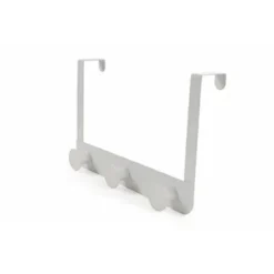 APPENDIABITI DA PORTA CON 3 GANCI 19.5X11.5 CM BIANCO ASCIUGAMANI VESTITI 87780