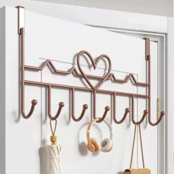 APPENDIABITI DA PORTA FORMA CUORE GANCI PER CAPPOTTI ASCIUGAMANI BORSE ORGANIZZATORE CASA