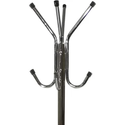 APPENDIABITI DA TERRA 170 CM ATTACCAPANNI 11 GANCI CROMATO PIANTANA APPENDI ABITI