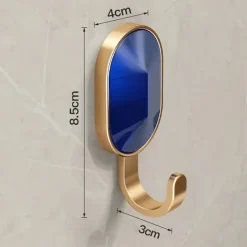 APPENDINI LUXURY SET DA 4 GANCI A PARETE MURO EFFETTO GIOELLI PREZIOSI DORATO