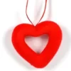 APPENDINO A FORMA DI CUORE VELLUTO ROSSO 19CM IDEA REGALO SAN VALENTINO HJ-KQ20