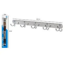 APPENDINO APPENDI PORTA ASCIUGAMANI CON 5 GANCI DOPPIO BAGNO CONIGLIO 52177