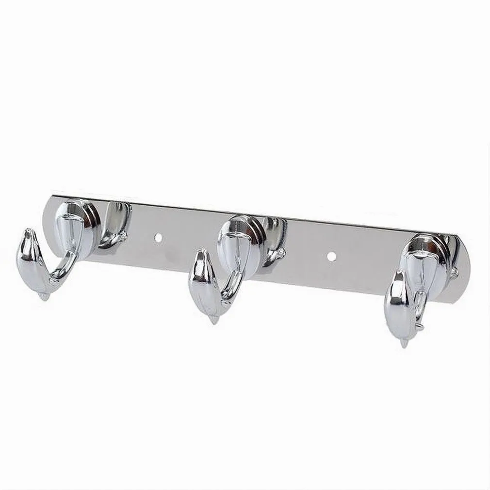 APPENDINO CON 3 GANCI A DELFINO PARETE MULTIUSO ACCIAIO VITI 24.5 CM 52179