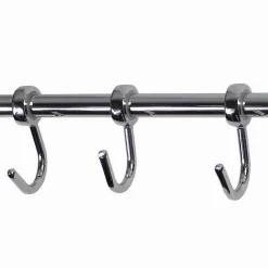 APPENDINO CON 5 GANCI ACCAPPATOIO ASCIUGAMANI DA MURO ACCIAIO ARREDO BAGNO 52195