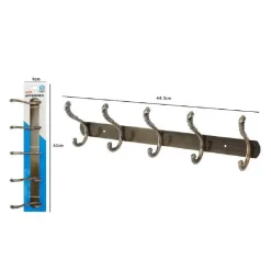 APPENDINO CON 5 GANCI FARFALLA PARETE MULTIUSO VITI APPENDI ABITI 44.5 CM 52185