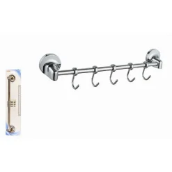 APPENDINO CON 5 GANCI PER ACCAPPATOI ASCIUGAMANI DA PARETE ACCESSORI BAGNO 79811