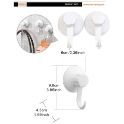 APPENDINO CON VENTOSA GANCIO PARETE PORTA ASCIUGAMANI CUCINA BAGNO ATTACCAPANNI