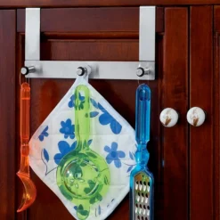 APPENDINO DA DOCCIA APPENDI ASCIUGAMANI APPENDABITI DIETROPORTA 3 GANCI ACCIAIO