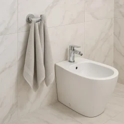 APPENDINO DOPPIO GANCIO PER ACCAPPATOIO ASCIUGAMANI IN ACCIAIO ACCESSORI BAGNO 87915