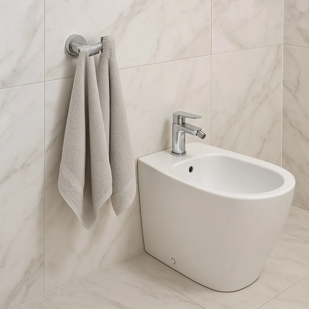 APPENDINO DOPPIO GANCIO PER ACCAPPATOIO ASCIUGAMANI IN ACCIAIO ACCESSORI BAGNO 87915