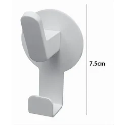 APPENDINO GANCIO 2 POSTI PORTA ASCIUGAMANO BAGNO CASA CUCINA BIANCO 7.5CM 59740