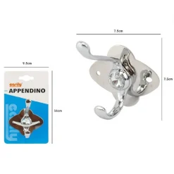 APPENDINO GANCIO APPENDI ABITI PORTA ASCIUGAMANO 1 POSTO BAGNO DIAMANTE 52172