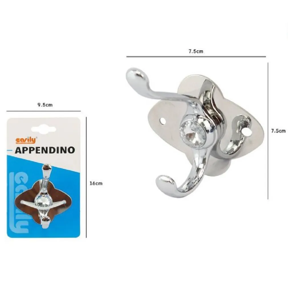 APPENDINO GANCIO APPENDI ABITI PORTA ASCIUGAMANO 1 POSTO BAGNO DIAMANTE 52172