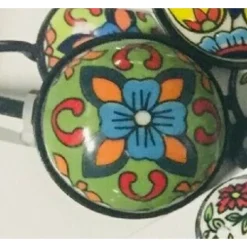 APPENDINO GANCIO PARETE APPENDIABITI METALLO CERAMICA DECORI ASS. 13X4CM 749346