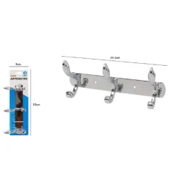 APPENDINO MULTIUSO A 3 GANCI ALI FINITURA CROMO LUCIDO 52181 APPENDI ABITI