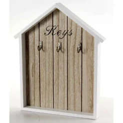 APPENDINO PORTA CHIAVI KEY PARETE 3 GANCI LEGNO 24X30X2,5 CM DECORI ASS. 762574